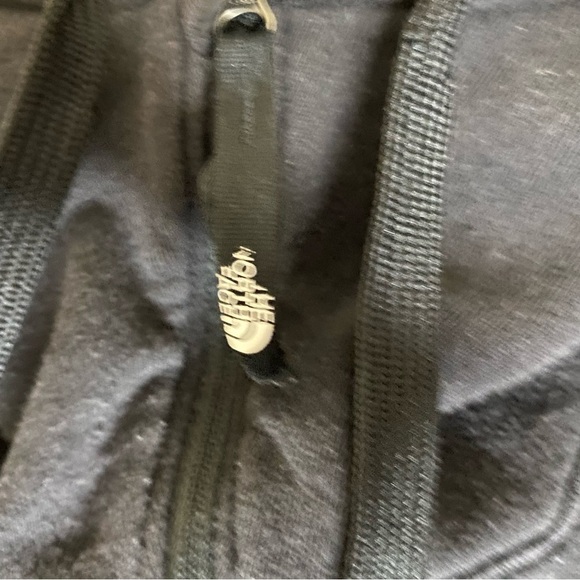 The North Face Men's Sz Large 1/4 Zip Pullover Logo Black Hoodie Sweatshirt - Picture 6 of 10